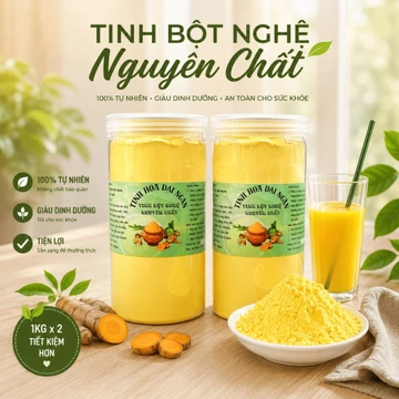 1Kg Tinh Bột Nghệ Nguyên Chất Đắk Lắk - Tinh Bột Nghệ Tinh Hoa Đại Ngàn 100% Nguyên Chất