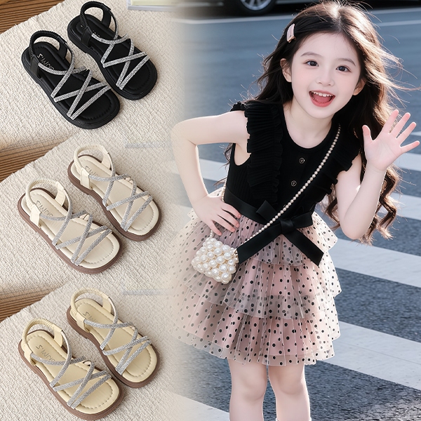 Giày sandal trẻ em nữ BElladây thun đàn hồi dễ mang,đế chống trượt đa dụng đi học dã ngoại cuối tuần