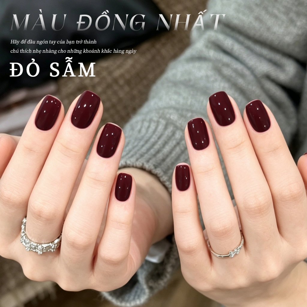 XEIJAYI 10ml - Sơn móng tay dạng gel màu đỏ sẫm phong cách retro mới, độ bão hòa cao, thích hợp sử dụng hàng ngày.