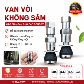 Van Vòi Không Săm Xe Máy Cao Cấp Inox304 – Đế Cao Su Thông Minh Kín Hơi Tuyệt Đối, Chống Xì Hơi, Dùng Cho Mâm Đúc Xe Máy