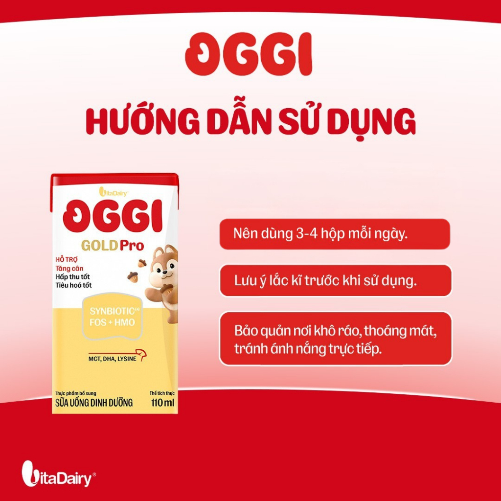 [COMBO 2 THÙNG 48 HỘP] Sữa uống dinh dưỡng Oggi Gold Pro hỗ trợ tối ưu hấp thu, hỗ trợ tăng cân - Hộp 110ml/180ml