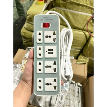 Ổ cắm điện đa năng thông minh 7 phích cắm 2 cổng sạc, Ổ cắm điện đa năng chống giật