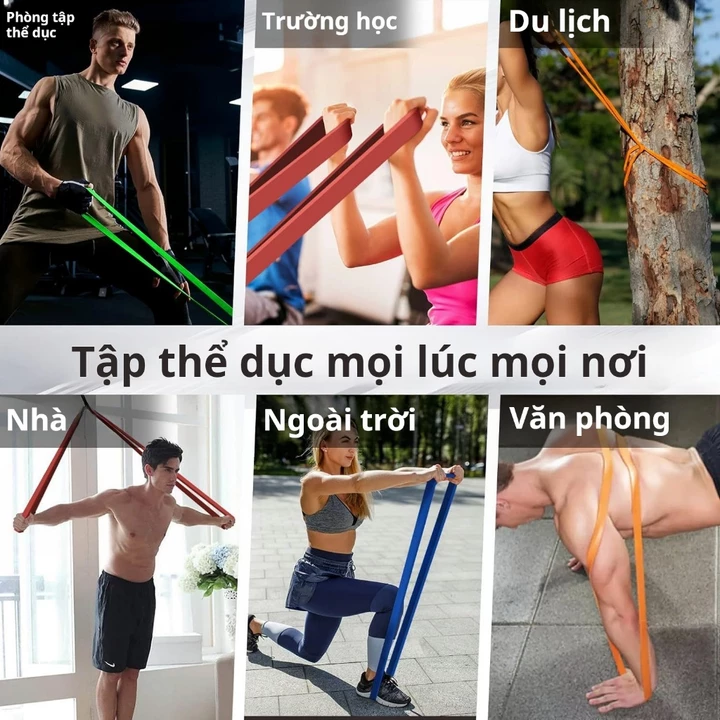 Dây Kháng Lực Dây Tập Thể Dục Dây Kéo Lực Dây Tập Thể Hình Đa Cấp Độ Kháng Lực Dùng Cho Tập Tại Nhà – 6
