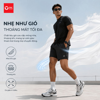 Quần short nam MK Basic Short vải xi gió nhẹ nhàng thoáng khí co giãn tốt thể thao dễ phối đồ đi tập