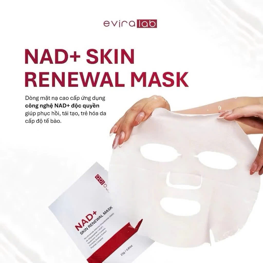 Q31_Mặt nạ tái tạo da eviralab NAD+ Skin Renewal Mask (1 Hộp/10 miếng)