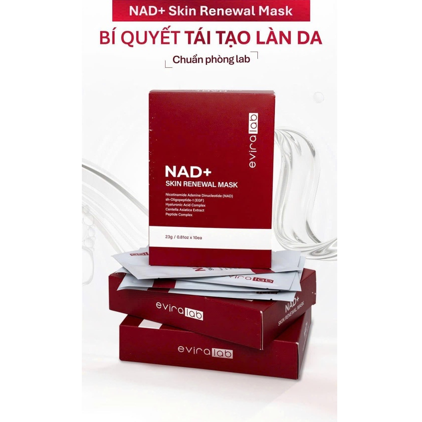 Q31_Mặt nạ tái tạo da eviralab NAD+ Skin Renewal Mask (1 Hộp/10 miếng)