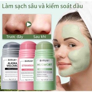 Thanh Lăn Mặt Nạ Đất Sét BARUBT, Làm Sạch Lỗ Chân Lông Giảm Mụn Đầu Đen Kiểm Soát Da Dầu