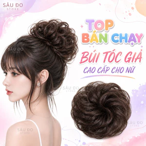 Búi Tóc Giả Xoăn Cao Cấp Cho Nữ – Búi Tóc Cột Xoăn Phồng Tự Nhiên, Tóc Giả Búi Dày Dặn Dễ Dùng Không Lộ, Đi Tiệc Đi Làm