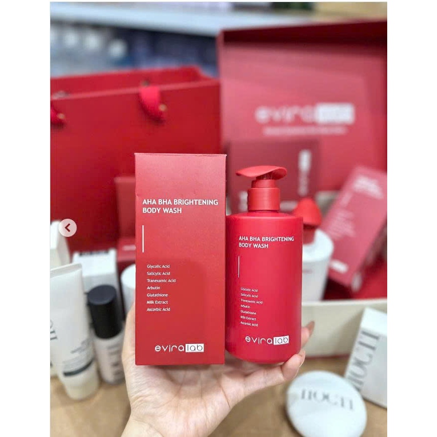 Q38_Sữa tắm dưỡng sáng eviralab AHA BHA Brightening Body Wash