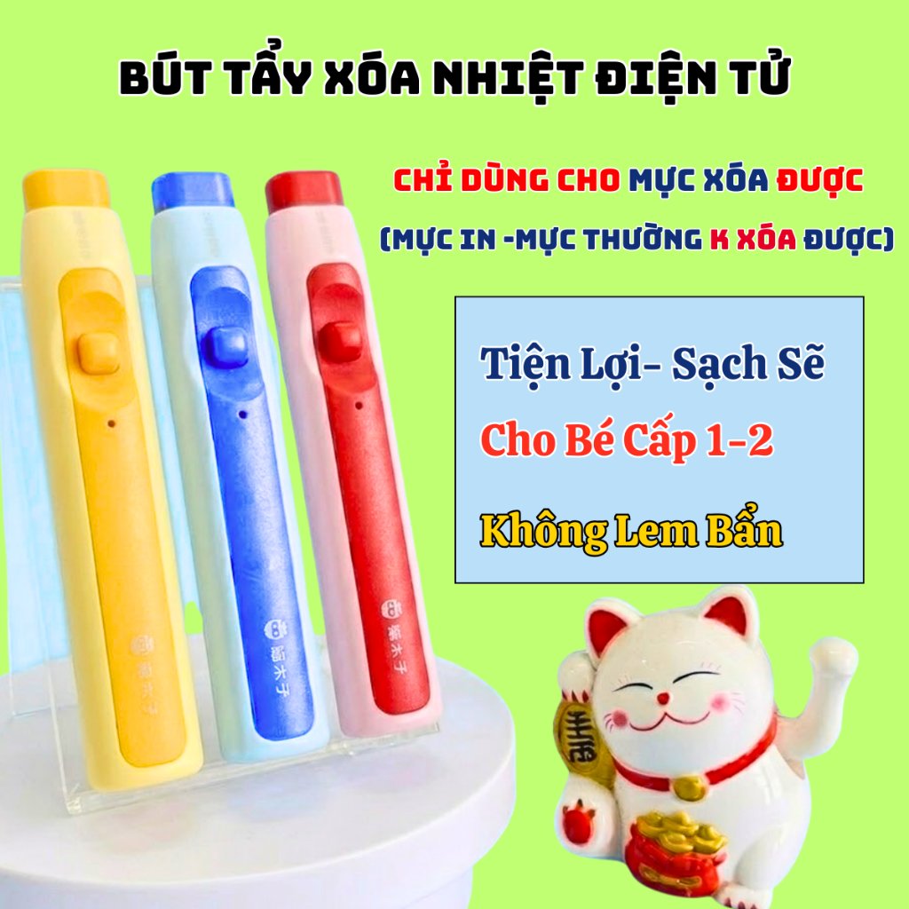 Bút Tẩy Xóa #2 Nhiệt Đa Năng - Chuyên Dùng cho MỰC xóa ,Không tẩy dc mực in , mực thường , Pin Khủng Dùng Cả Tháng