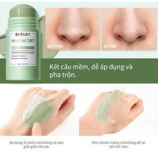 Thanh Lăn Mặt Nạ Đất Sét BARUBT, Làm Sạch Lỗ Chân Lông Giảm Mụn Đầu Đen Kiểm Soát Da Dầu