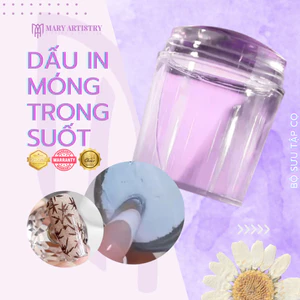 Dấu In Móng Trong Suốt Mary Artistry Lớn Nhỏ Tạo Phen Móng Dễ Dàng, In Hoa Văn, Họa Tiết