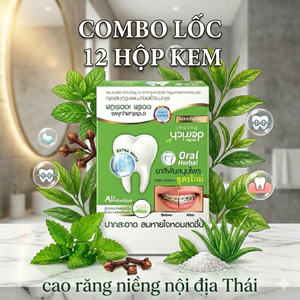 Combo Lốc 12 Hộp Kem Đánh Răng Thảo Dược Der-Rich Cao Cấp - Chuyên Dụng Cho Răng Niềng, Giảm Cao Răng (Nội Địa Thái Lan)