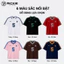 RICXIE Áo Thun Lưới Số 5 Unisex Form Rộng Nam Nữ Vải Thái Thoáng Mát Oversize