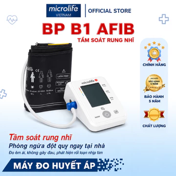Máy Đo Huyết Áp Microlife BP B1 AFIB giúp tầm soát rung nhĩ, phòng ngừa đột quỵ ngay tại nhà