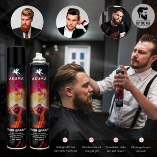 [COMBO] Vuốt Tóc Nam Akuma Chính Hãng - Xịt Tạo Phồng, Sáp Vuốt Tóc, Gôm Xịt Tóc - GIỮ NẾP CỰC MẠNH, HƯƠNG THƠM NAM TÍNH