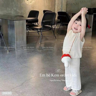 [quảng châu chính phẩm] Set len mùa hè cho bé đi biển