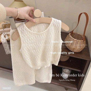 [quảng châu chính phẩm] Set len mùa hè cho bé đi biển