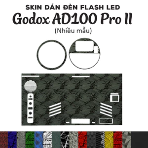Skin 3M dán đèn flash Godox AD100 Pro II (Nhiều mẫu) | Miếng film dán chống bám bẩn cho phụ kiện máy ảnh