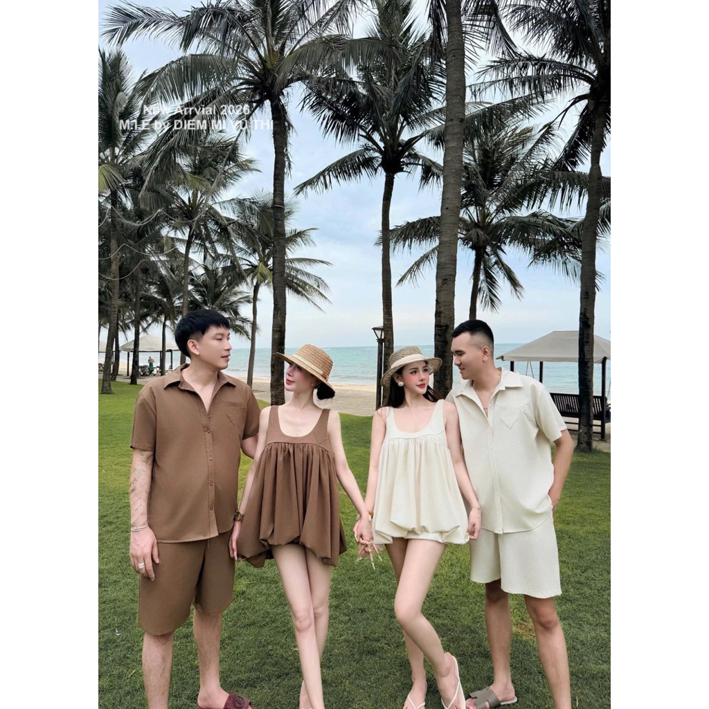 Lên ngay cho các ty con set couple đũi với 2 màu basic xinh iu lắm luôn.