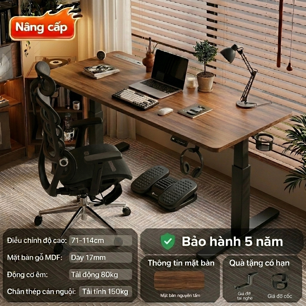 Bàn Nâng Hạ Manson SmartDesk - Tuỳ Chỉnh Thông Minh, Bảo Vệ Sức Khoẻ, Nâng Cao Năng Suất Làm Việc