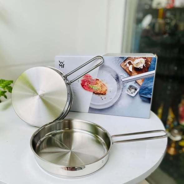 CHẢO INOX WMF FLANNE Frying Pan Cromargan 18/10 Đáy Từ 3 Lớp Dùng Bếp Từ Ø18-28cm Chính Hãng BH 24th
