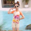 Đồ bơi cho bé gái KÈM MŨ Tukibaby sz 8-30kg hoạ tiết kuromi-cinnamorol dễ thương, bikini cho bé gái, đồ bơi bé gái