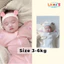 Nhộng Chũn Cho Bé Sơ Sinh Cotton Thông Hơi Co Giãn 4 Chiều Mềm Mại Thoáng Khí Hỗ Trợ Bé Ngủ Ngon