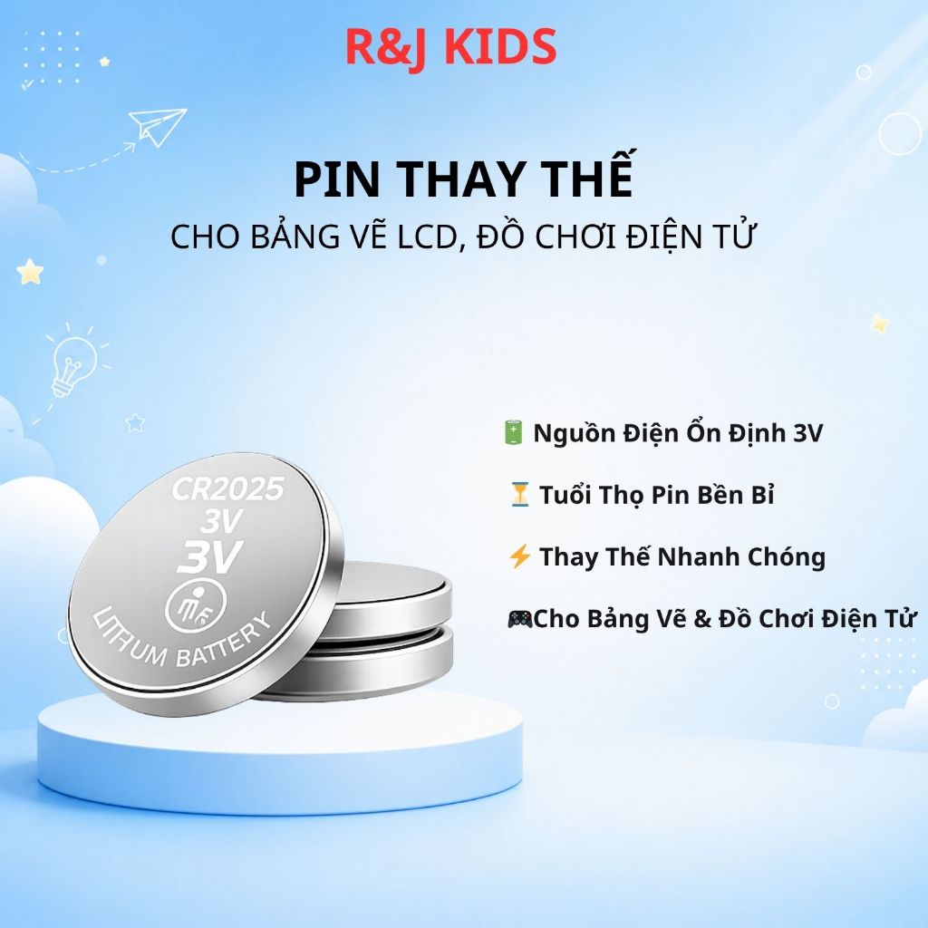 Pin CR2025 3V Lithium - Pin Thay Thế Cho Bảng Vẽ LCD,  Chơi Điện Tử