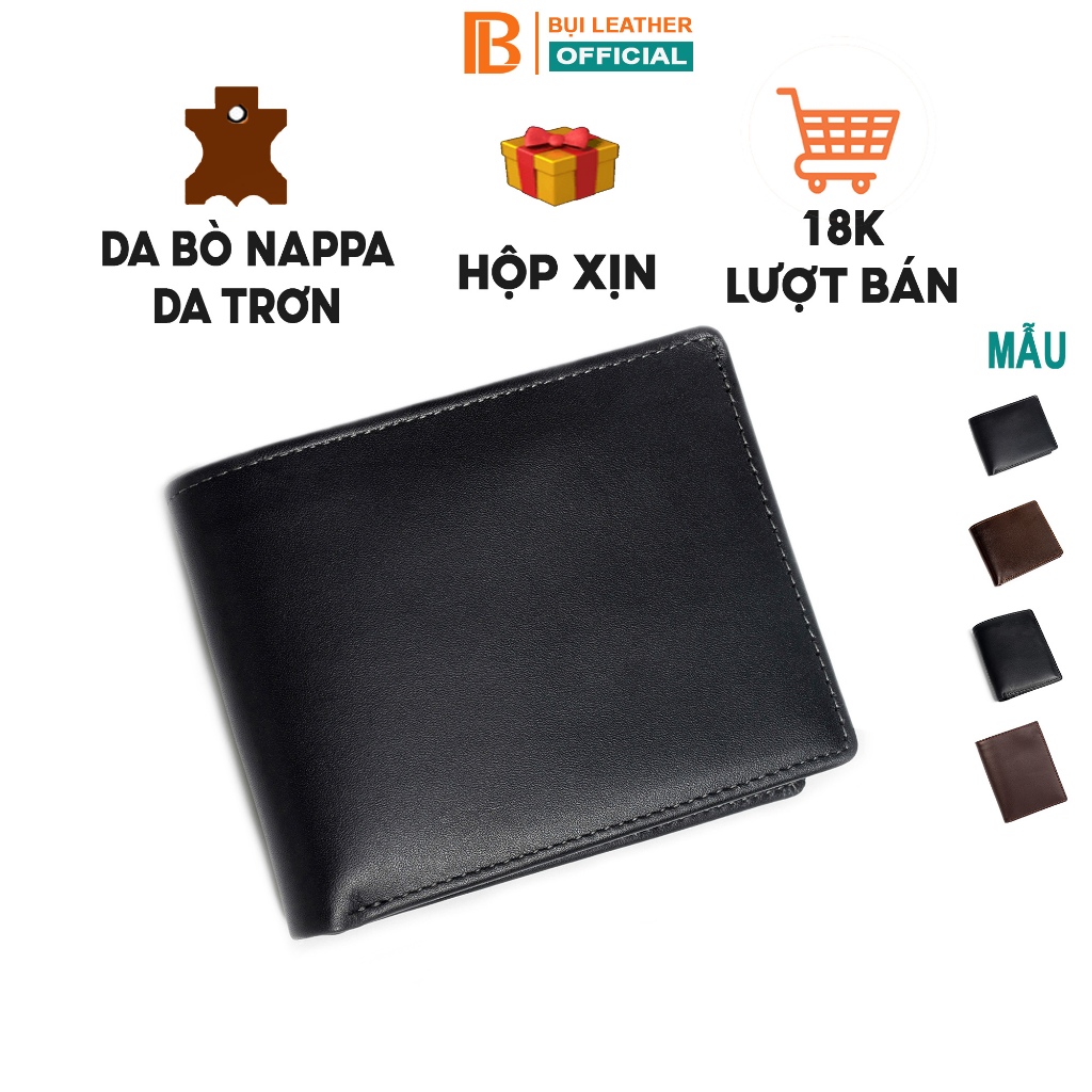 Ví nam da bò Nappa cao cấp V101-Bụi Leather