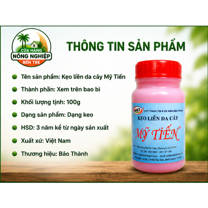 Keo Liền Da Cây Mỹ Tiến – Hỗ Trợ Làm Liền Vết Cắt, Bảo Vệ Cây Trồng