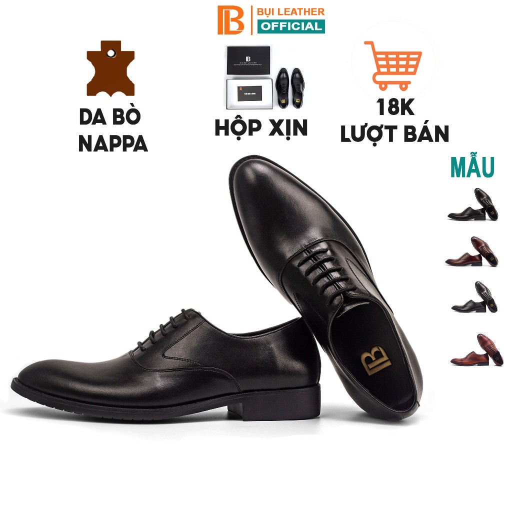Giày oxford nam da bò nappa cao cấp G103- đầy đủ size- hộp sang trọng -Bảo hành 12 tháng