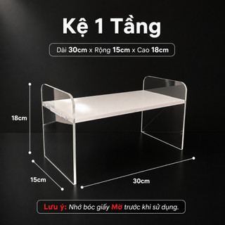 Kệ Bày Đồ Để Bàn, Kệ Mỹ Phẩm, Kệ Đựng Ly Cốc Mica Trong Suốt Kệ Sách Decor Phòng Ngủ Bàn Làm Việc