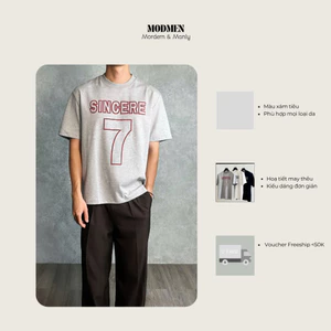 Áo Thun Nam Cotton 4 Chiều Form Rộng Cao Cấp Dễ Phối Đồ Phong Cách Hàn Quốc Seven Sincere Tee MODMEN
