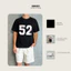 Áo Thun Nam Màu Đen Cotton Form Oversize Họa Tiết Thêu Nổi Phong Cách Hàn Quốc Fifty-Two Tee MODMEN