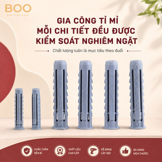 Tắc Kê Nhựa Nở 4 Chiều Cho Tường Rỗng, Ống Nở Nhựa PE Bám Vít Chắc, Nhiều Kích Thước
