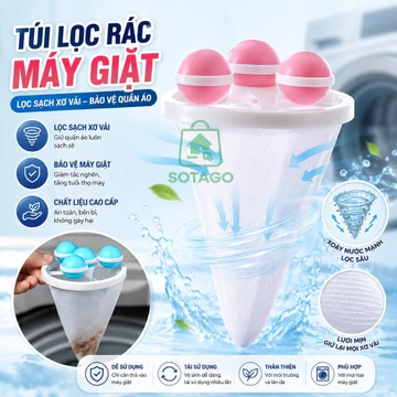 Lưới lọc rác – lông – sợi vải máy giặt -Dụng cụ lọc cặn bẩn quần áo khi giặt -Túi lọc rác nổi máy giặt đa năng