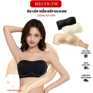 Áo cúp viền kép silicon chống tụt tàng hình siêu ôm siêu nâng, mềm mại thoải mái, tự do vận động khi mặc MELYN-FW 126