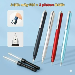Bút Máy Bấm EF Mẫu Mới 2025 – Ngòi 0.38mm Êm Trơn, Không Gai Giấy, Không Tắc Mực + Tặng 50 Ống Mực