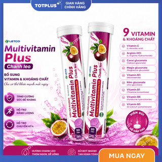 Viên Sủi Multivitamin Plus Chanh Leo  –  Giúp Hỗ Trợ Tăng Cường Sức Đề Kháng, Tăng Cường Sức Khỏe