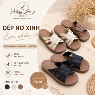 Dép nữ quai đan chéo đế cao 4cm – mềm êm chống trơn – phong cách Hàn Quốc – đi học đi chơi siêu xinh hot trend