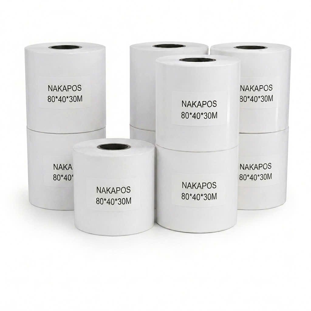 Decal in nhãn 80x40 giấy nhiệt DÁN ĐƯỢC 80*40 tem mã vạch 40x80 giấy in nhiệt 40*80 tem phụ 8*4 in thông tin