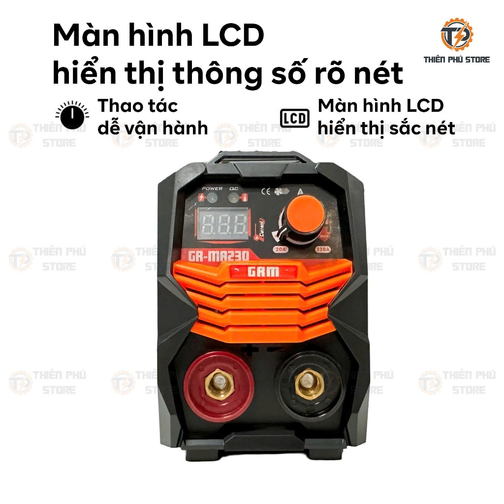 Máy Hàn Điện Tử Mini GREEKMAN GR-MA230 | Dòng Ra 230A, Hàn Que 1.6-3.2mm, Nhỏ Gọn , Bảo hành 12 tháng [CHÍNH HÃNG]