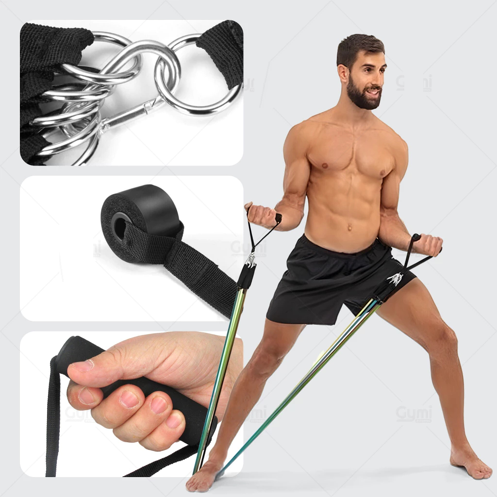 BỘ 5 DÂY KHÁNG LỰC TẬP GYM - Tập Mông, Chân, Tay Hiệu Quả