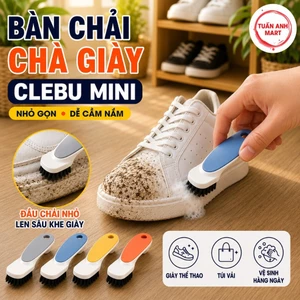 Combo 5 cái Bàn chải chà giày CLEBU mini, cây cọ giày đa năng cầm tay nhỏ gọn