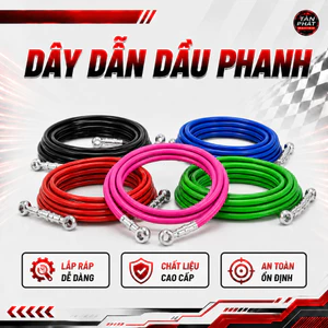 Dây Dẫn Dầu Phanh Trước Xe Điện Ống Dầu Phanh Đĩa Nhiều Màu, Hai Đầu Inox Chống Gỉ, Bán Lẻ 1 Dây