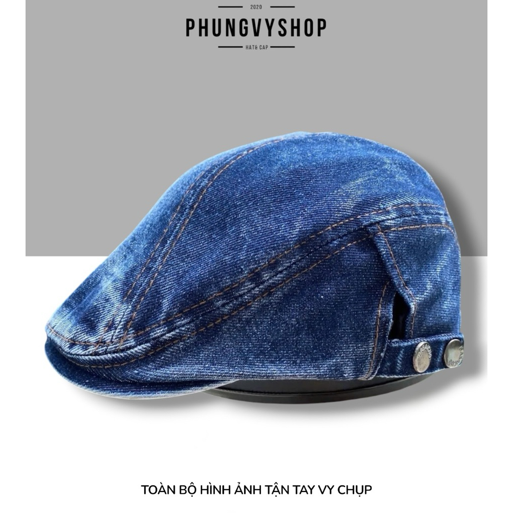 Mũ nón ông già denim unisex nam nữ PHUNGVYSHOP- / Kết Lớn BẤM CÓC JEAN ONGGIA /