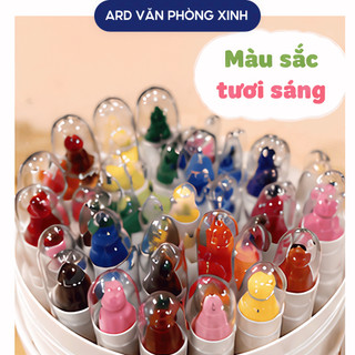 Bút màu sáp lụa cao cấp Lea & King Silky Crayon, bút màu tập vẽ cho bé an toàn tiện lợi