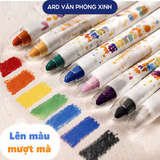 Bút màu sáp lụa cao cấp Lea & King Silky Crayon, bút màu tập vẽ cho bé an toàn tiện lợi