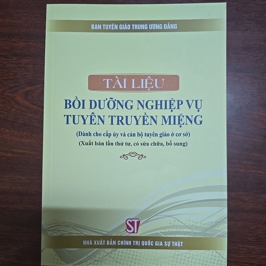 Sách - Tài liệu bồi dưỡng nghiệp vụ tuyên truyền miệng